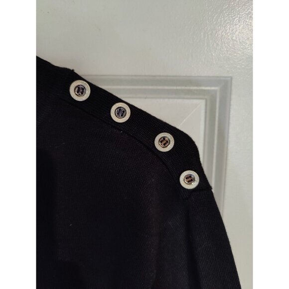 Joseph A Black Long-Sleeve Lightweight Turtleneck Sweater W Accents XXL NWT - Picture 2 of 7